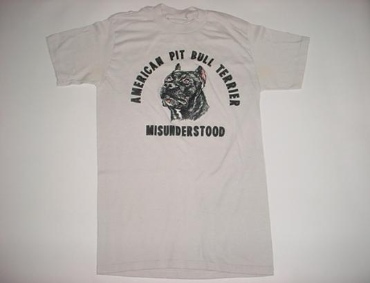 Vintage American Pit Bull Terrier MISUNDERSTOOD T-Shirt S