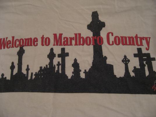Vintage Welcome to Marlboro Country T-Shirt Anti-Smoking L