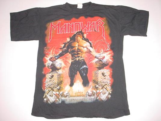 Vintage Manowar Louder Than Hell T-Shirt 1996 L