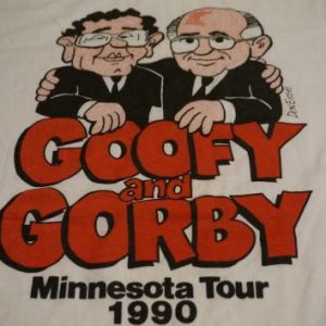 Vintage Mikhail Gorbachev Rudy Perpich Tour T-Shirt L/M