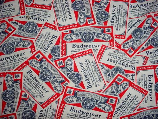Vintage Budweiser T-Shirt Ringer 1970s Hawaiian bud print M