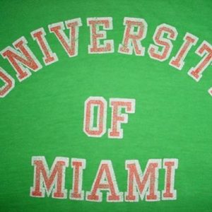 Vintage University of Miami T-Shirt 1980s SOFT! M/S