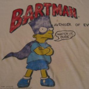 Vintage Bartman Avenger of Evil The Simpsons T-Shirt M/S