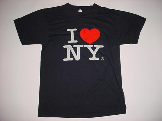 Vintage I Love New York CRACKED! T-Shirt NY Original S