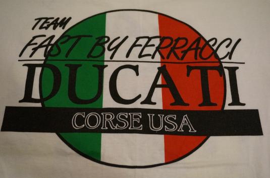 Vintage Doug Polen T-Shirt Signed DUCATI AMA M/L