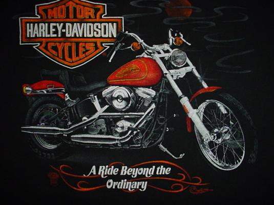 Vintage Harley Davidson T-Shirt Hog Heaven MIami 1980s XL