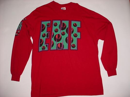 Vintage EMF T-Shirt Epsom Mad Funkers UK Tour 1992 XL | Defunkd