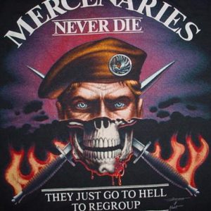 Vintage Mercenaries Never Die T-Shirt 1988 L