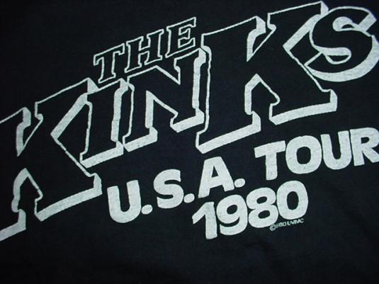 Vintage The Kinks Jersey T-Shirt One For The Road Tour S