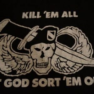 Vintage Kill 'em All Let God Sort Out T-Shirt Skull M/L