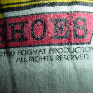 Vintage Foghat T-Shirt Tight Shoes Jersey Tour 1980 S