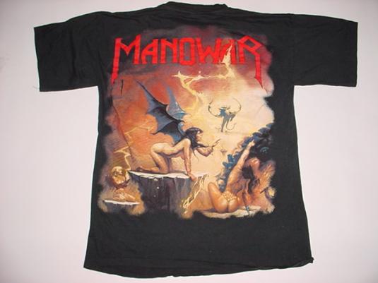 Vintage Manowar Louder Than Hell T-Shirt 1996 L