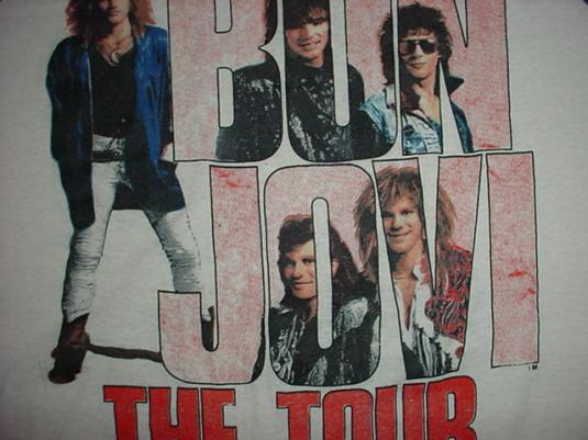 Vintage Bon Jovi T-Shirt Jersey The Tour 1987 M/L