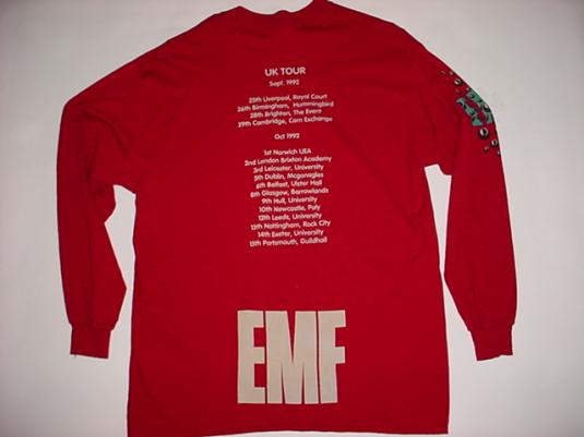 1992年　UKロックバンド　EMF ツアーTシャツ Vintage EMF T-Shirt Epsom Mad Funkers UK Tour 1992 XL | Defunkd