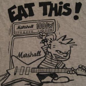 Vintage Calvin Eat This Marshall T-Shirt Hobbes Speakers X L