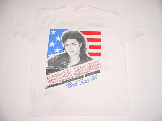 Vintage Michael Jackson Bad T-Shirt Euro Tour RARE XL SIZE!