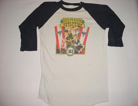 Vintage Van Halen Jersey T-Shirt World Tour M/L