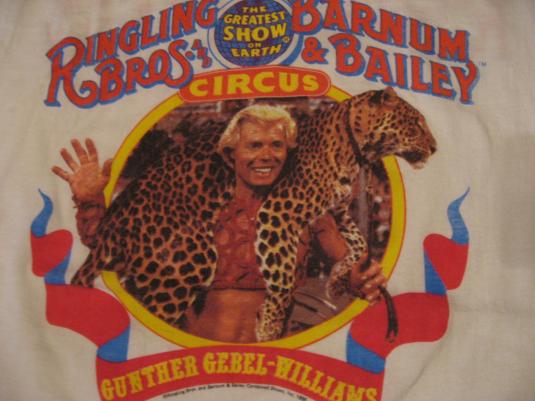 Vintage Gunther Gebel-Williams Ringling Barnum Circus TShirt