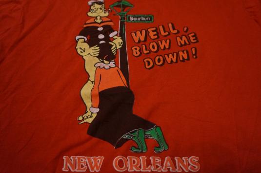 Vintage New Orleans Bourbon St Blow Me Down T-Shirt L