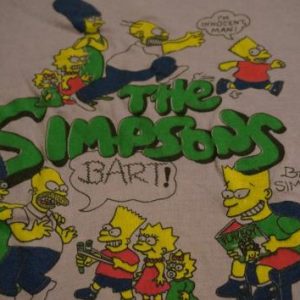 Vintage The Simpsons Bootleg Bart T-Shirt Playboys M/S