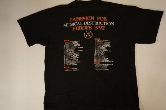 Vintage Napalm Death T-Shirt Musical Destruction Campaign XL
