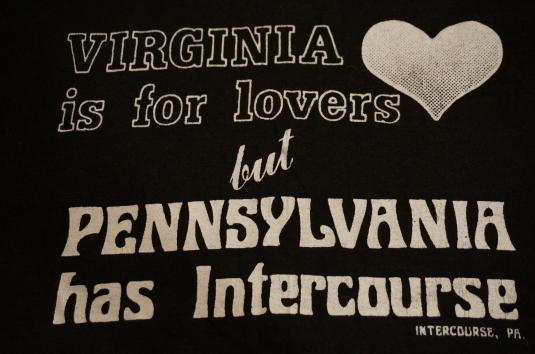 Vintage PENNSYLVANIA HAS INTERCOURSE T-Shirt Lovers M/S