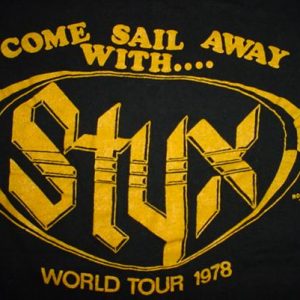 Vintage Styx T-Shirt Come Sail Away World Tour 1978 S