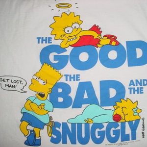 Vintage The Simpsons T-Shirt Matt Groening Bart 1990 M/S