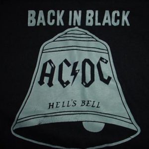 Vintage AC/DC Back in Black Hell's Bells T-Shirt 1980 Hells