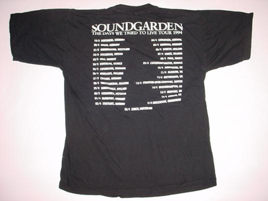 Vintage Soundgarden T-Shirt The Days Tour 94 Superunknown L | Defunkd