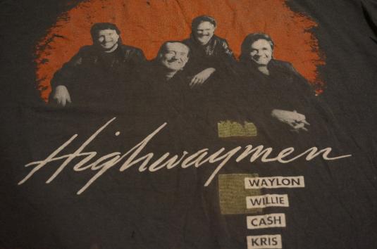 Vintage Highwaymen Johnny Cash Willie Nelson T-Shirt M/L