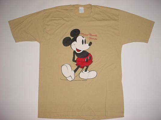 Vintage Mickey Mouse Miami Beach Florida T-Shirt L/M