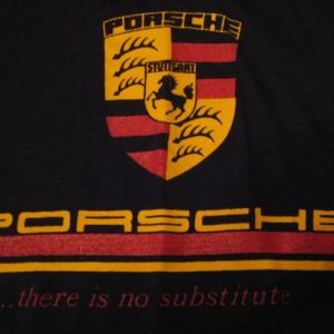 Vintage Porsche No Substitute 1980s Slogan T-Shirt M/L