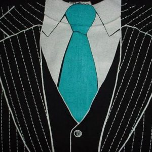 Vintage Tuxedo T-Shirt Novelty Suit and Tie S/M