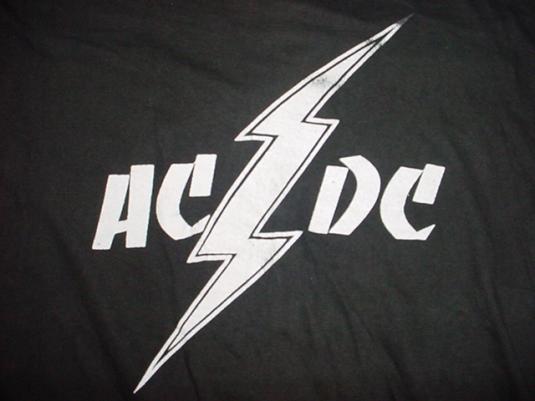 Vintage Rare AC/DC ACDC T-Shirt 1970s M/S