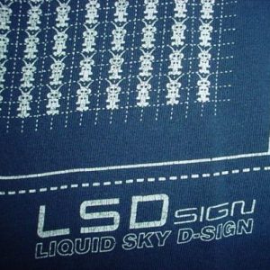 Vintage LSD Liquid Sky Design T-Shirt DJ Soul Slinger Acid L
