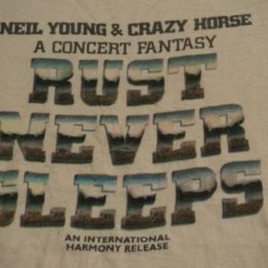 Vintage Neil Young Rust Never Sleeps T-Shirt Crazy Horse S