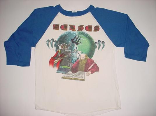 Vintage Kansas T-Shirt Rock Jersey 1980 M/S