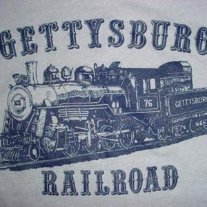 Vintage Gettysburg Railroad T-Shirt Trains 1980s L/M