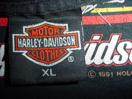 Vintage Harley Davidson T-Shirt Chrome Hog Heaven Miami XL