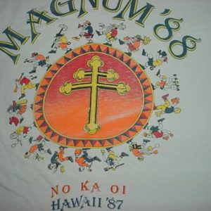 Vintage Magnum P.I. T-Shirt Crew PI Selleck 1987 S