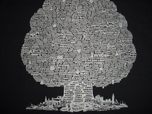 Vintage Family Tree of Rock N Roll T-Shirt XL/L | Defunkd