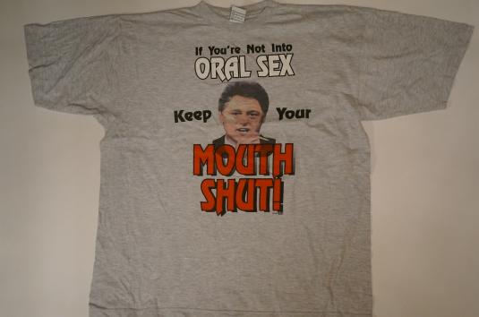 Vintage Bill Clinton Oral Sex T-Shirt Joint Marijuana XL | Defunkd