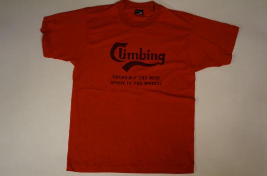 Vintage Rock CLIMBING T-Shirt Best Sport in World L/M