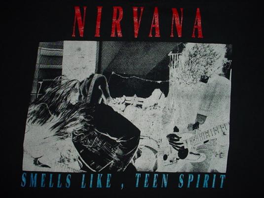Vintage Nirvana T-Shirt Teen Spirit Kurt Cobain Dead M/L