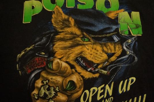 Vintage Poison T-Shirt Open Up and say Ahhh '89 M/L