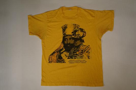 Rastafari Marcus Garvey Man's Immortality  T-Shirt Size XL White Vintage NOS