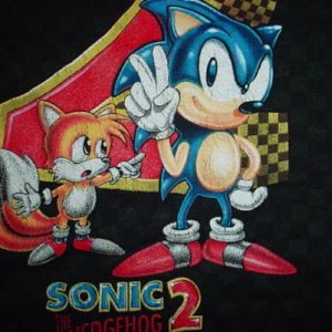 Vintage Sonic the Hedgehog 2 T-Shirt Sega 1991 M