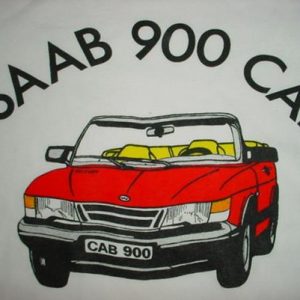 Vintage SAAB 900 Cab T-Shirt Convertible Car S