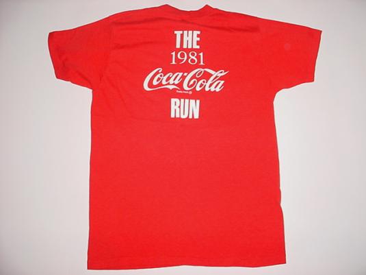 Vintage Have a Coke and a Smile T-Shirt coca cola Run 1981 S